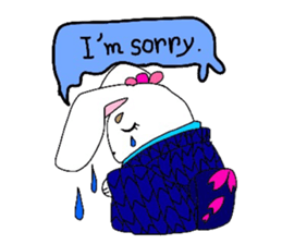 Kimono rabbit sticker #7008262