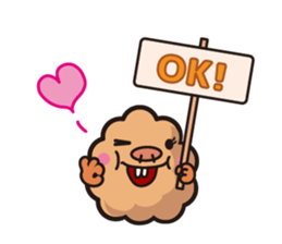 Mysterious creature Mog-chan sticker #7008556