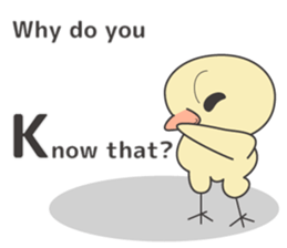 Single word Chick English version sticker #7008824