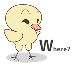 Single word Chick English version sticker #7008840