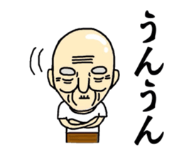 Shaved grandfather2 sticker #7009975