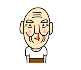 Shaved grandfather2 sticker #7010000