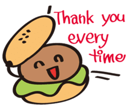 Burger Kun Thanks Set (English edition) sticker #7010128