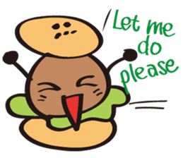 Burger Kun Thanks Set (English edition) sticker #7010132