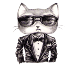 Cute Cat Club sticker #7011309