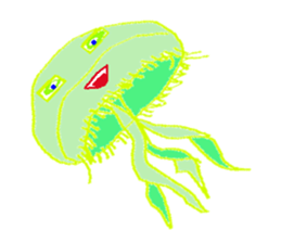 Jellyfish friends sticker #7011373
