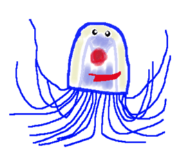 Jellyfish friends sticker #7011383