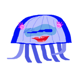 Jellyfish friends sticker #7011395