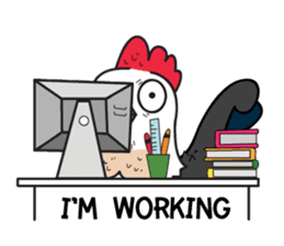 Katak : the white chicken (Eng) sticker #7011453