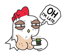 Katak : the white chicken (Eng) sticker #7011456