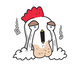 Katak : the white chicken (Eng) sticker #7011457