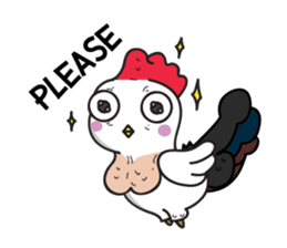 Katak : the white chicken (Eng) sticker #7011463