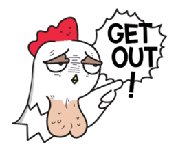 Katak : the white chicken (Eng) sticker #7011466