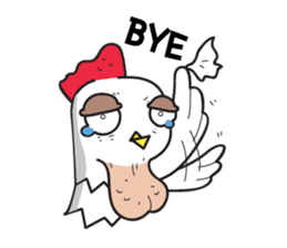 Katak : the white chicken (Eng) sticker #7011480