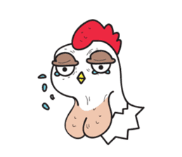 Katak : the white chicken (Eng) sticker #7011485