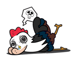 Katak : the white chicken (Eng) sticker #7011486