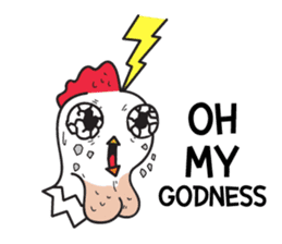 Katak : the white chicken (Eng) sticker #7011487