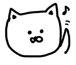 white cat love love love sticker #7011728