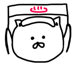 white cat love love love sticker #7011733