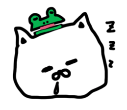 white cat love love love sticker #7011736