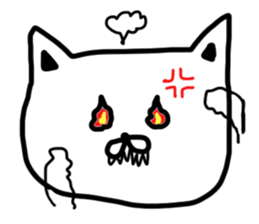 white cat love love love sticker #7011737