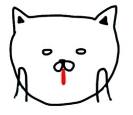 white cat love love love sticker #7011743