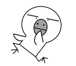 a reticent bird sticker #7014777