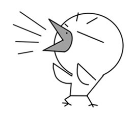 a reticent bird sticker #7014792