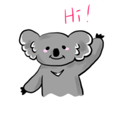 A stuffed koala "kala" talking English sticker #7015368