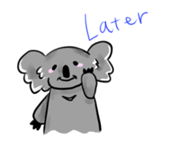 A stuffed koala "kala" talking English sticker #7015369