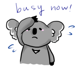 A stuffed koala "kala" talking English sticker #7015370