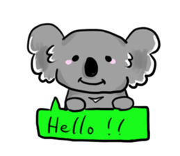 A stuffed koala "kala" talking English sticker #7015371
