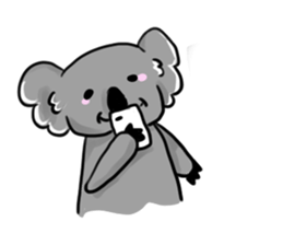 A stuffed koala "kala" talking English sticker #7015372