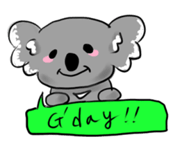 A stuffed koala "kala" talking English sticker #7015374