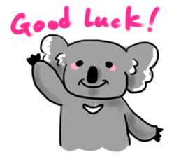 A stuffed koala "kala" talking English sticker #7015375