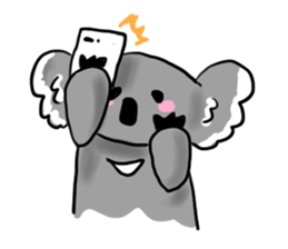 A stuffed koala "kala" talking English sticker #7015377