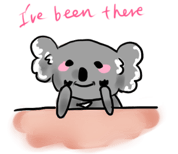 A stuffed koala "kala" talking English sticker #7015383