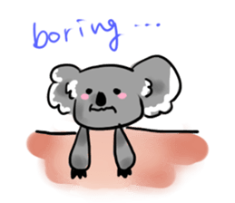 A stuffed koala "kala" talking English sticker #7015384