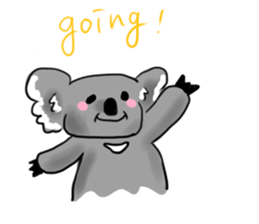 A stuffed koala "kala" talking English sticker #7015385