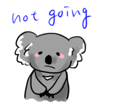 A stuffed koala "kala" talking English sticker #7015386