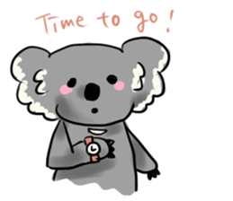 A stuffed koala "kala" talking English sticker #7015387