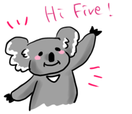 A stuffed koala "kala" talking English sticker #7015388