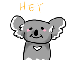 A stuffed koala "kala" talking English sticker #7015389