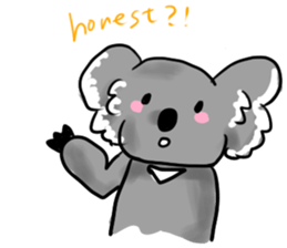 A stuffed koala "kala" talking English sticker #7015390