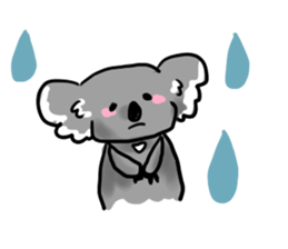 A stuffed koala "kala" talking English sticker #7015392