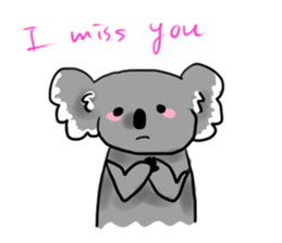 A stuffed koala "kala" talking English sticker #7015395