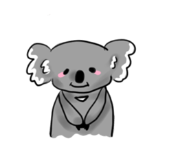 A stuffed koala "kala" talking English sticker #7015396