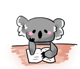 A stuffed koala "kala" talking English sticker #7015398