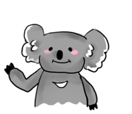 A stuffed koala "kala" talking English sticker #7015399