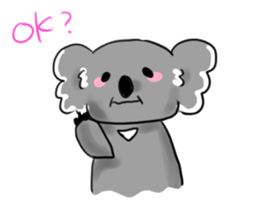 A stuffed koala "kala" talking English sticker #7015400